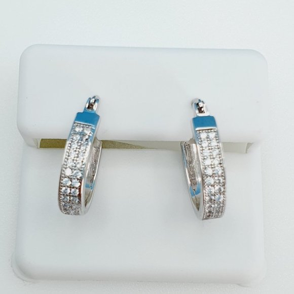 "925 Sterling Silver Cubic Zirconia Earrings, UU1P6A6139 - Picture 6 of 10